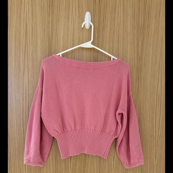 Anthropologie Cropped Balloon-Sleeve Pullover size small - Picture 9 of 9